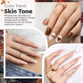 modèles de manucure avec le gel caramel sur des ongles