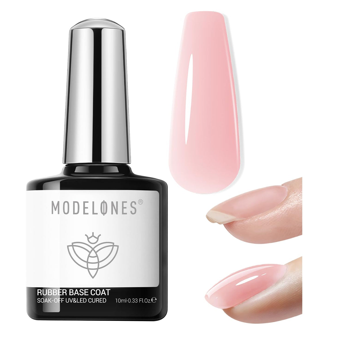 modelones Base Gel en Caoutchouc Rose 2026 flacon avant