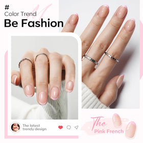 modelones Faux Ongles Press-On Courts Roses en différentes tailles