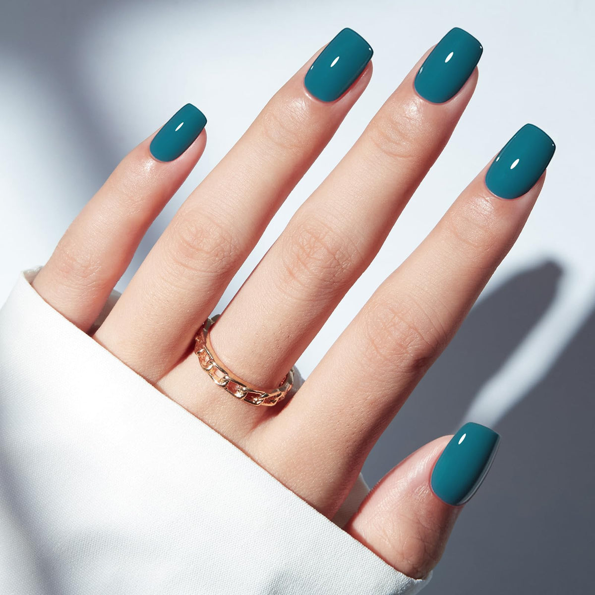 modelones faux ongles press-on Hazy Blue devant