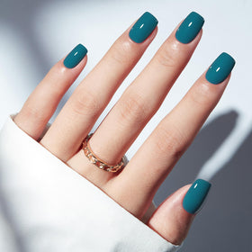 modelones faux ongles press-on Hazy Blue devant