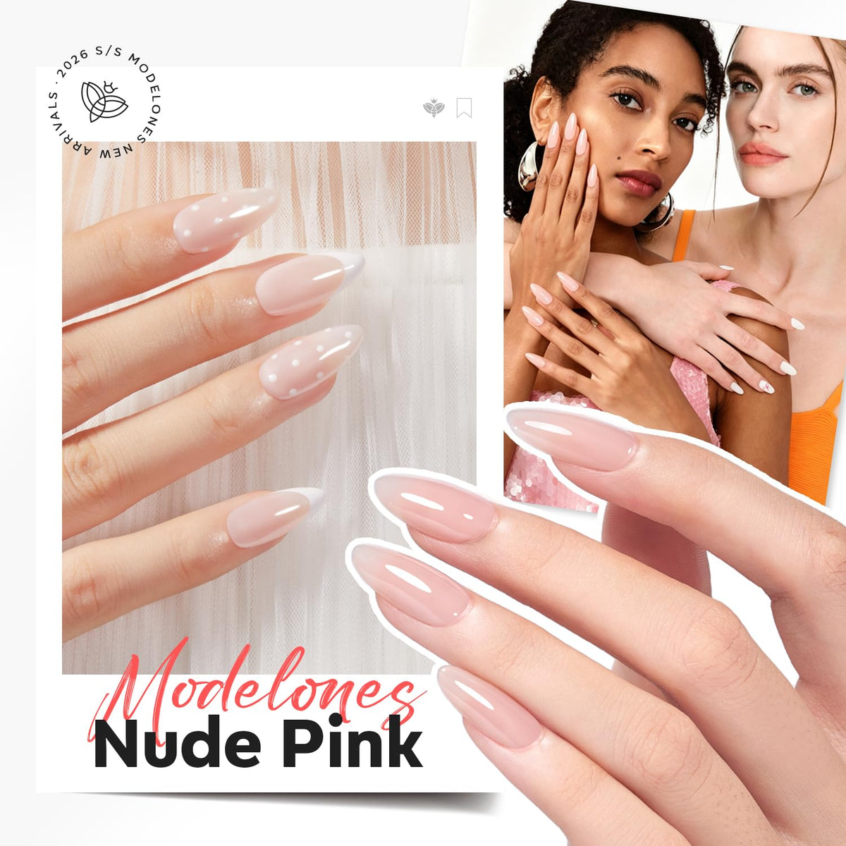 modelones Gel de Construction Couleur Nude 59g avec manucure finie