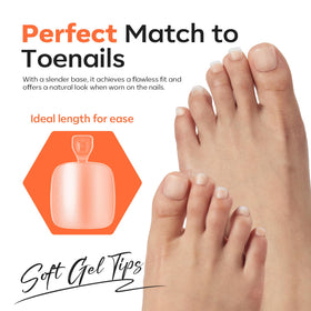 modelones Tips d'Ongles de Pied avec 15 tailles différentes