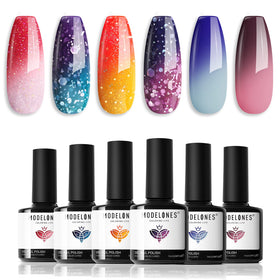 modelones Vernis à Ongles Gel Changeant de Couleur 6 PCS - présentation du produit