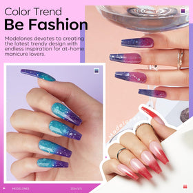 modelones Vernis à Ongles Gel Changeant de Couleur - application facile avec pinceau