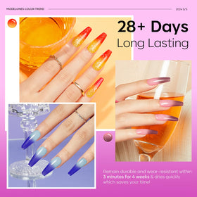 modelones Vernis à Ongles Gel Changeant de Couleur - couleurs variées sous différentes lumières