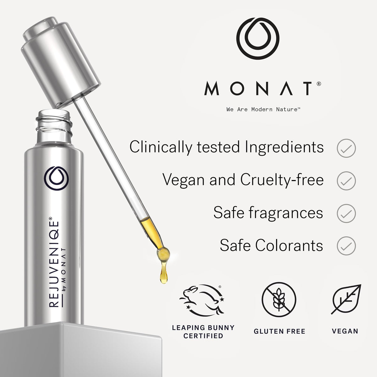 MONAT Rejuveniqe Huile 30ml sur fond blanc