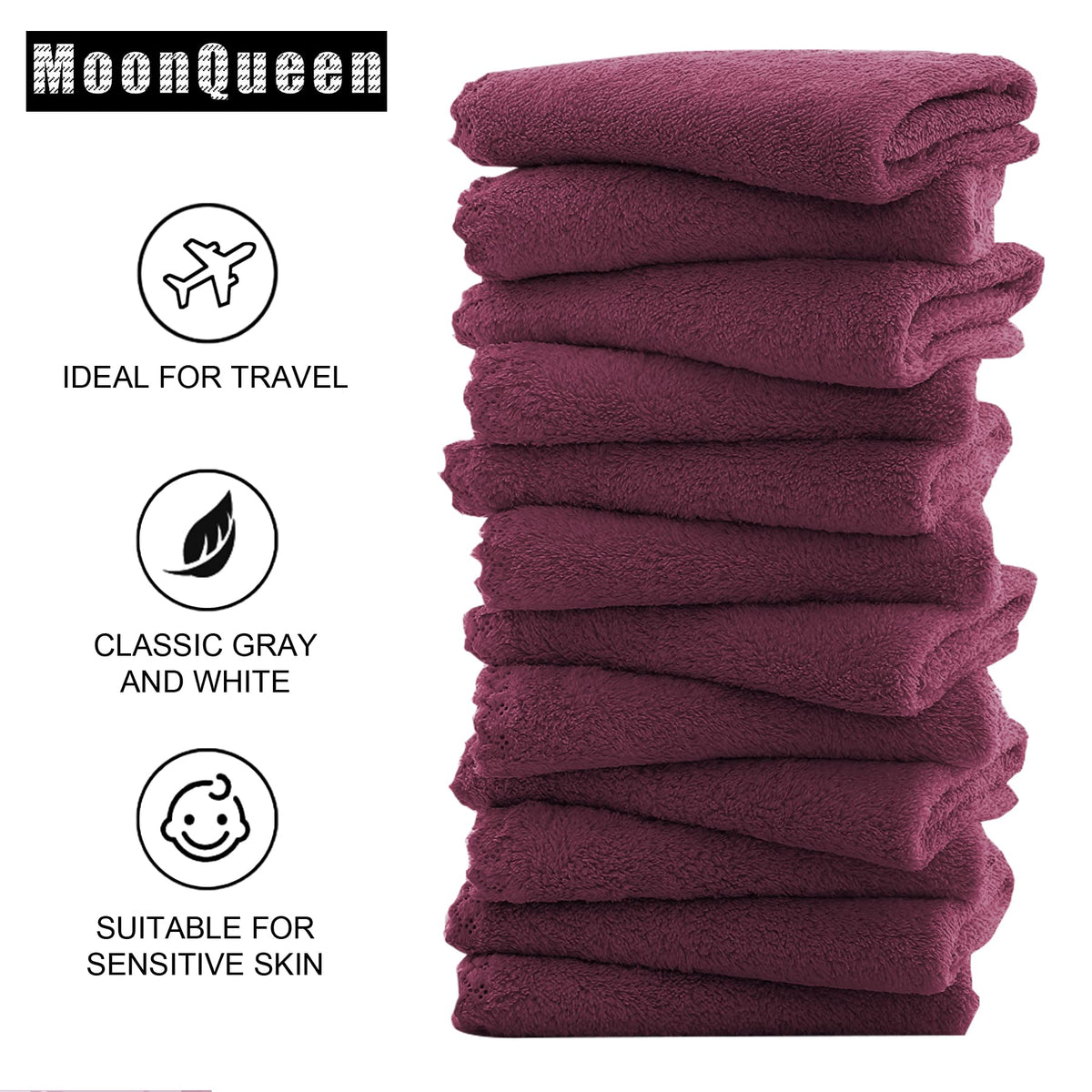 MOONQUEEN serviette en microfibre prise dans une trousse de maquillage
