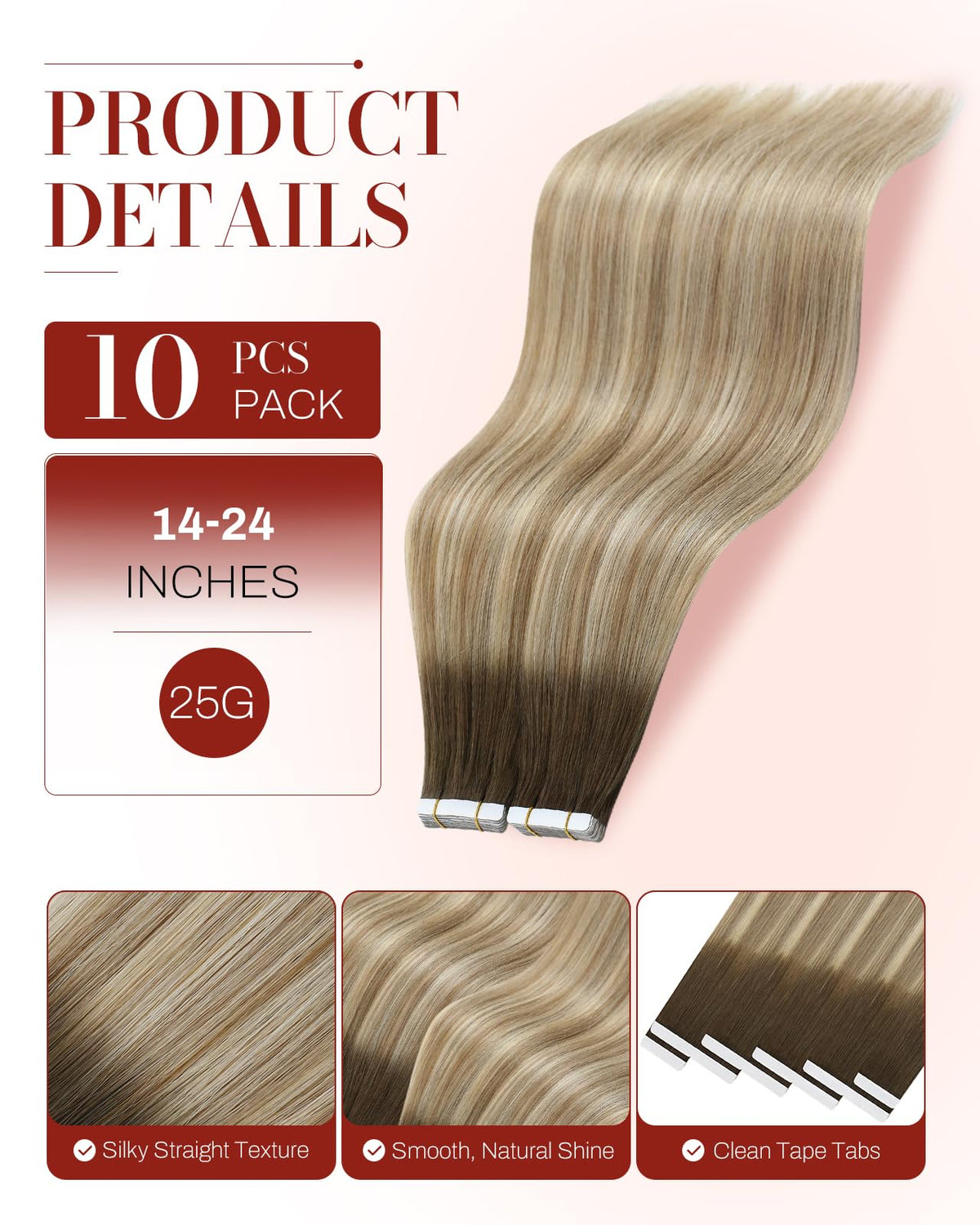 Moresoo extensions cheveux bruns blonds en mode coiffure bouclée