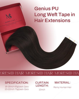 Moresoo Extensions Cheveux Naturels 20 Pouces, emballage et accessoires inclus
