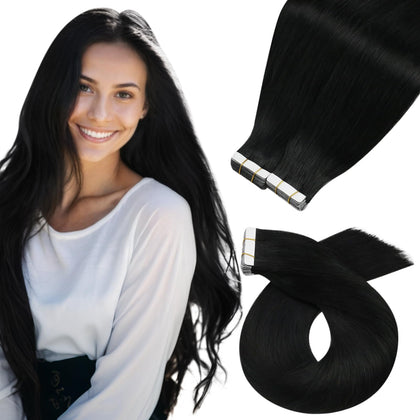 Moresoo Extensions Cheveux Noirs 28 Pouces vue avant