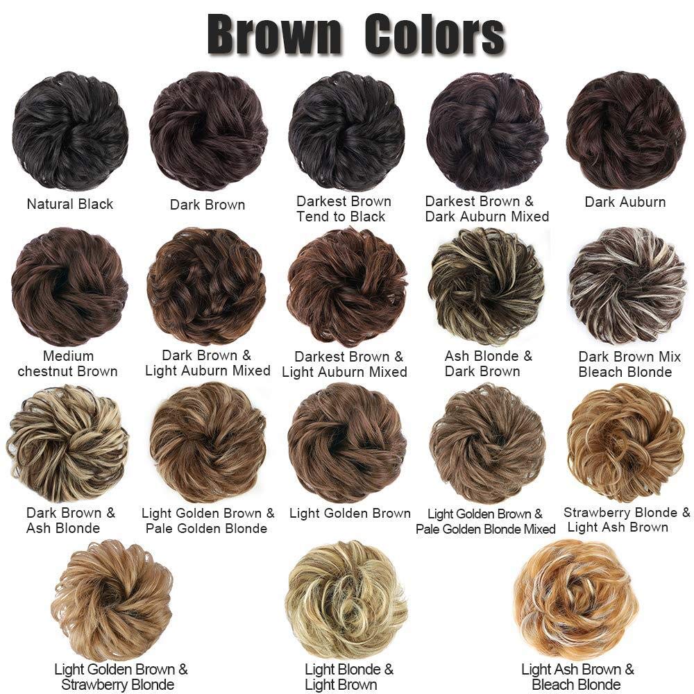 MORICA chignon désordonné brun noir au soleil