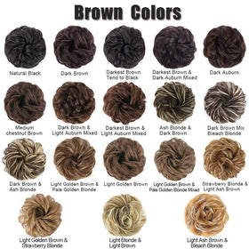 MORICA chignon désordonné brun noir au soleil
