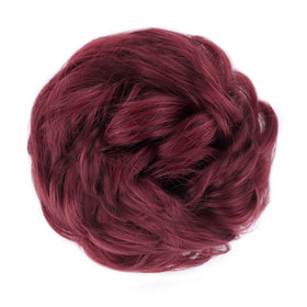 MORICA chignon ébouriffé rouge baie avec élastique ajustable