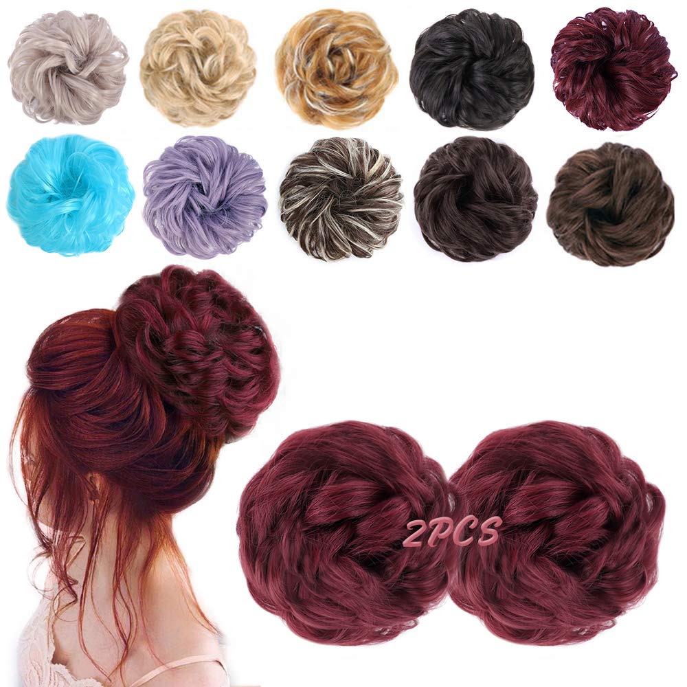 MORICA chignon ébouriffé rouge baie, vue de face
