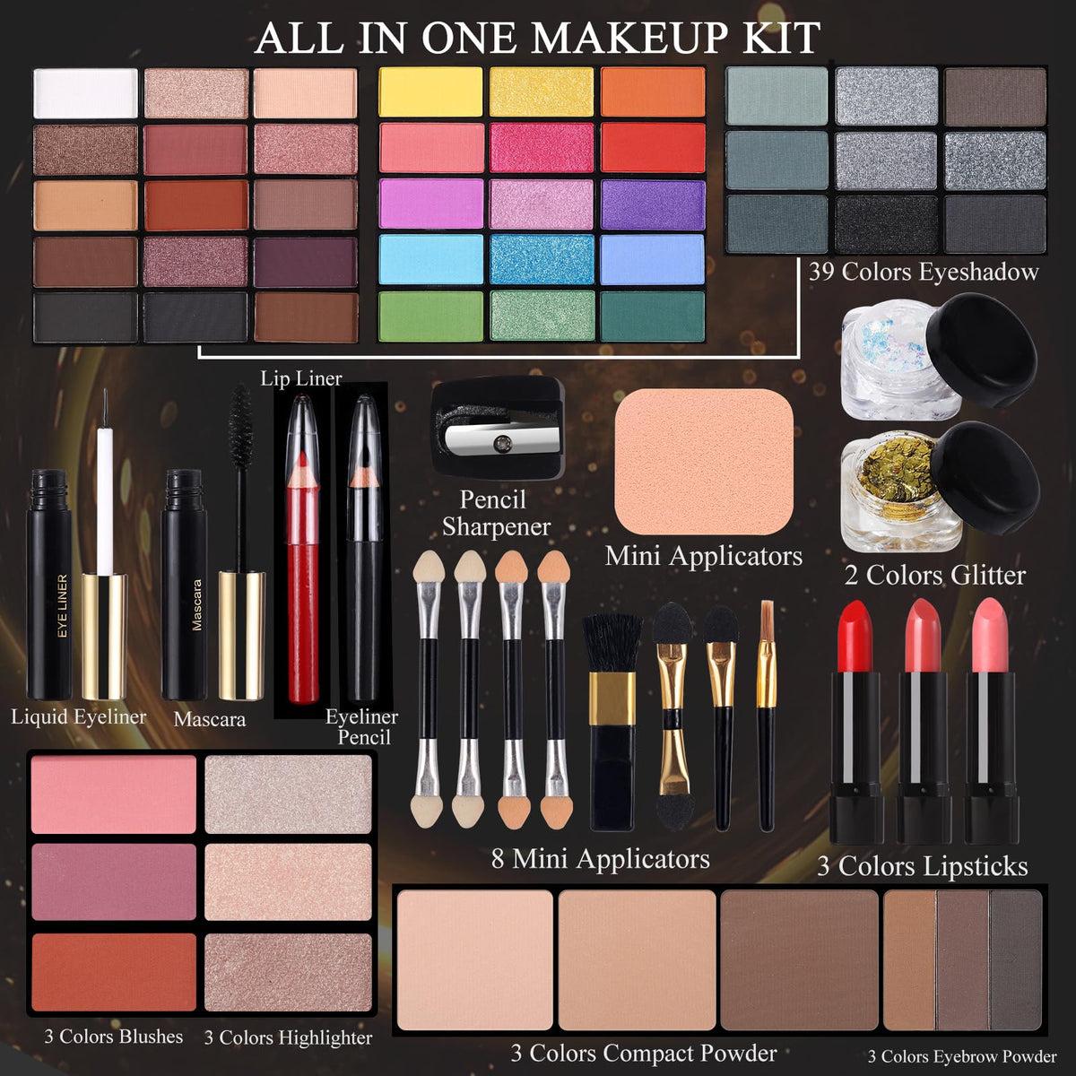 MORNECA Kit de Maquillage contenant des fards à paupières et des blushs