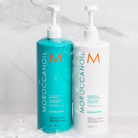 Moroccanoil Après-shampooing Hydratant 1000ml en utilisation