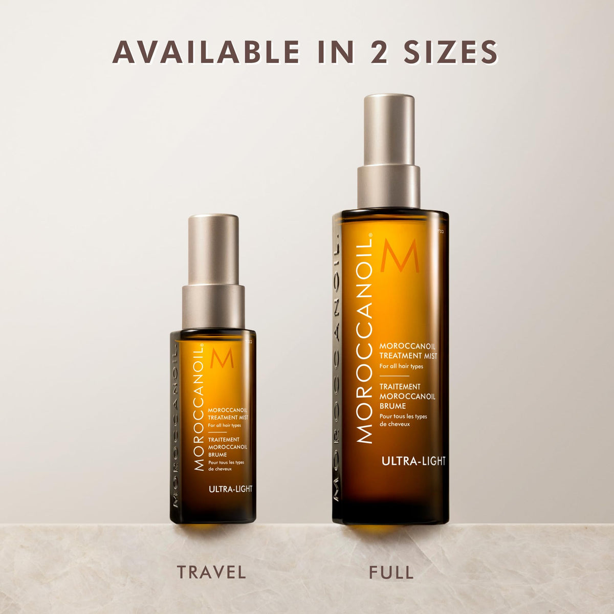 Moroccanoil Huile Traitement Cheveux 25 ml sur cheveux secs