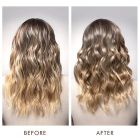 Moroccanoil Laque à Cheveux Lumineuse 10 oz en usage sur des cheveux