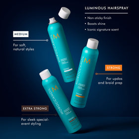 Moroccanoil Laque Lissante 75 ml sur coiffeuse