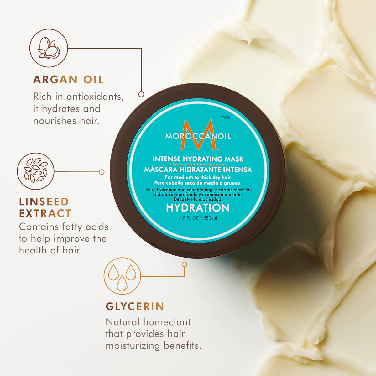 Moroccanoil Masque Hydratant Intense 310g avec huile d'argan