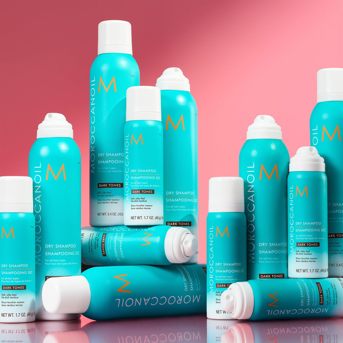 Moroccanoil Shampoo Sec Ton Foncé 1,7 oz côté bouteille