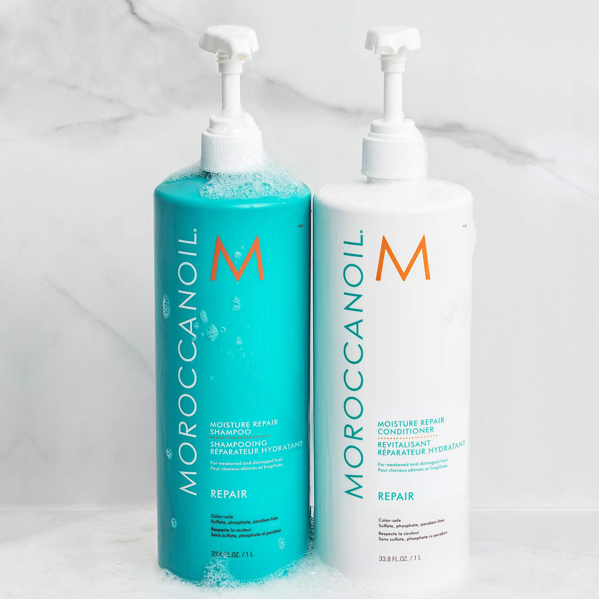 Moroccanoil Shampooing avec flacon ouvert