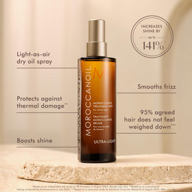 Moroccanoil Traitement Huile de Cheveux sur cheveux humides