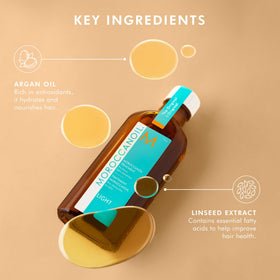 Moroccanoil Traitement Light 50 ml en application sur cheveux