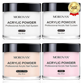 Morovan set de poudres acryliques 4 couleurs vue de face