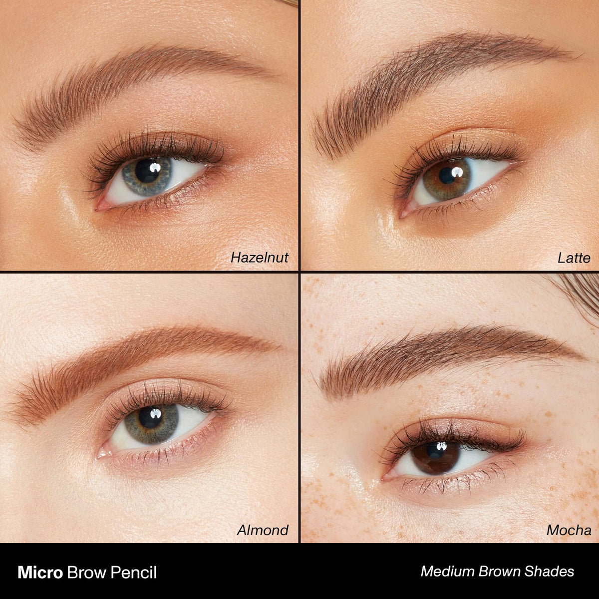 MORPHE Micro Crayon à Sourcils teinte Almond sur fond blanc
