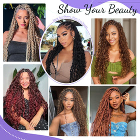 MOTFIN Cheveux Bouclés 14 pouces en couleur unie