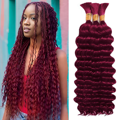 MOTFIN Cheveux Bouclés 20 pouces vue avant avec texture ondulée