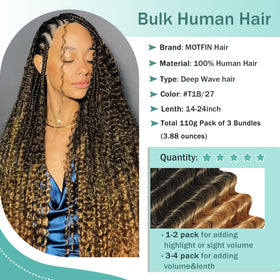 MOTFIN Cheveux Bouclés 22 Pouces sur mannequin