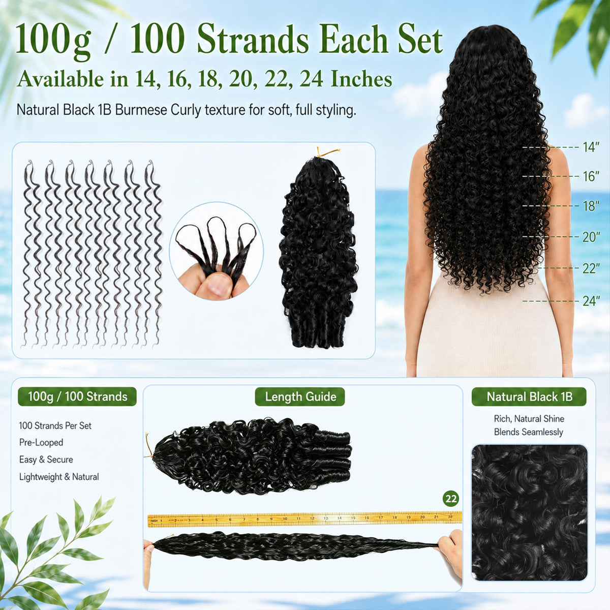 MOTFIN Cheveux Crochet, entretien facile