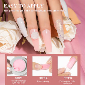 Moulage de gel à ongles MIZHSE sur un ongle