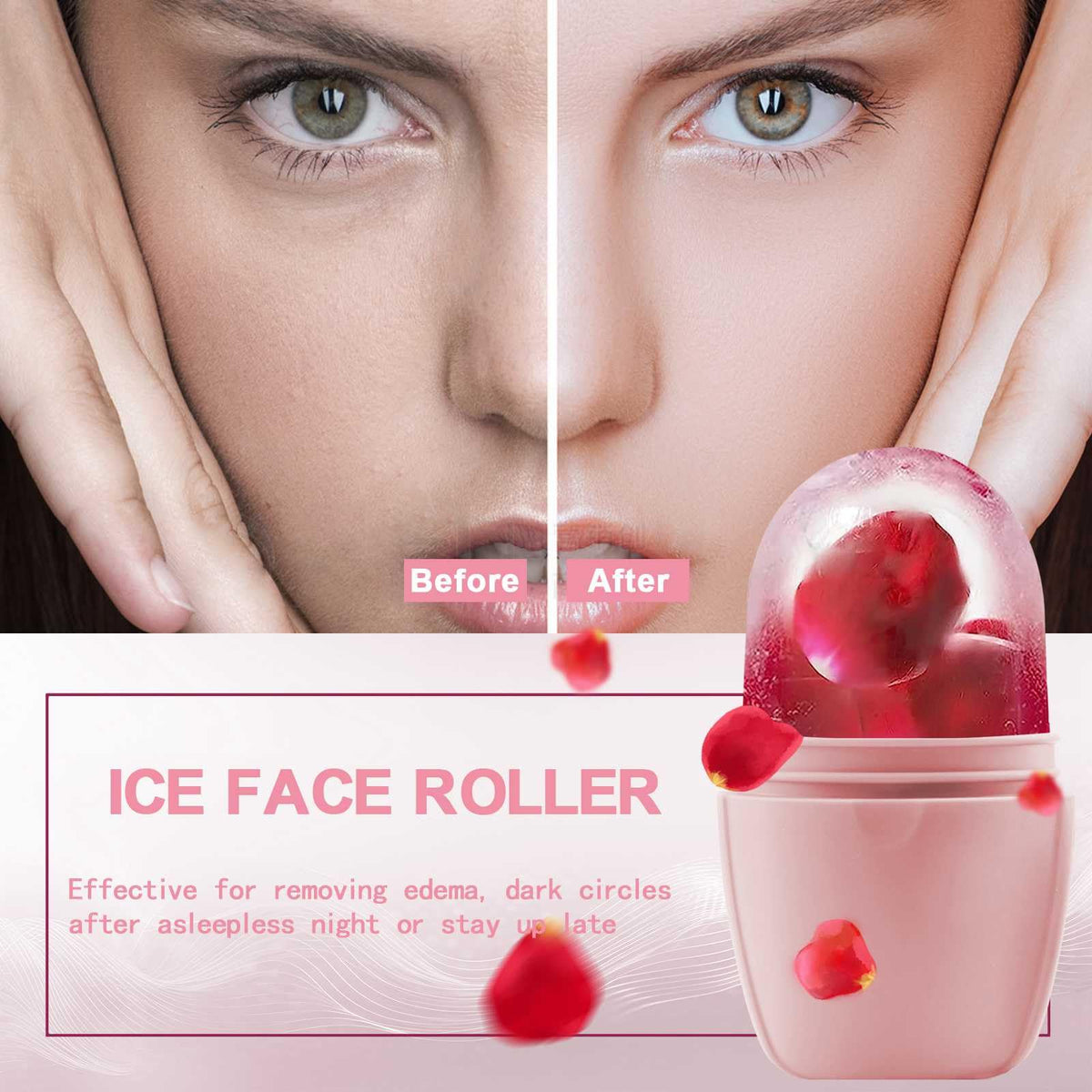 Moule à glace pour roller de visage XHJRI avec eau à l'intérieur