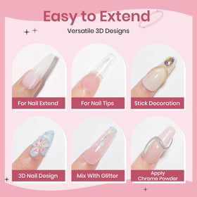 Moules d'extension d'ongles 24PCS du kit SUPWEE