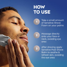 Mousse à raser NIVEA MEN Sensitive dans un cadre de routine de soins
