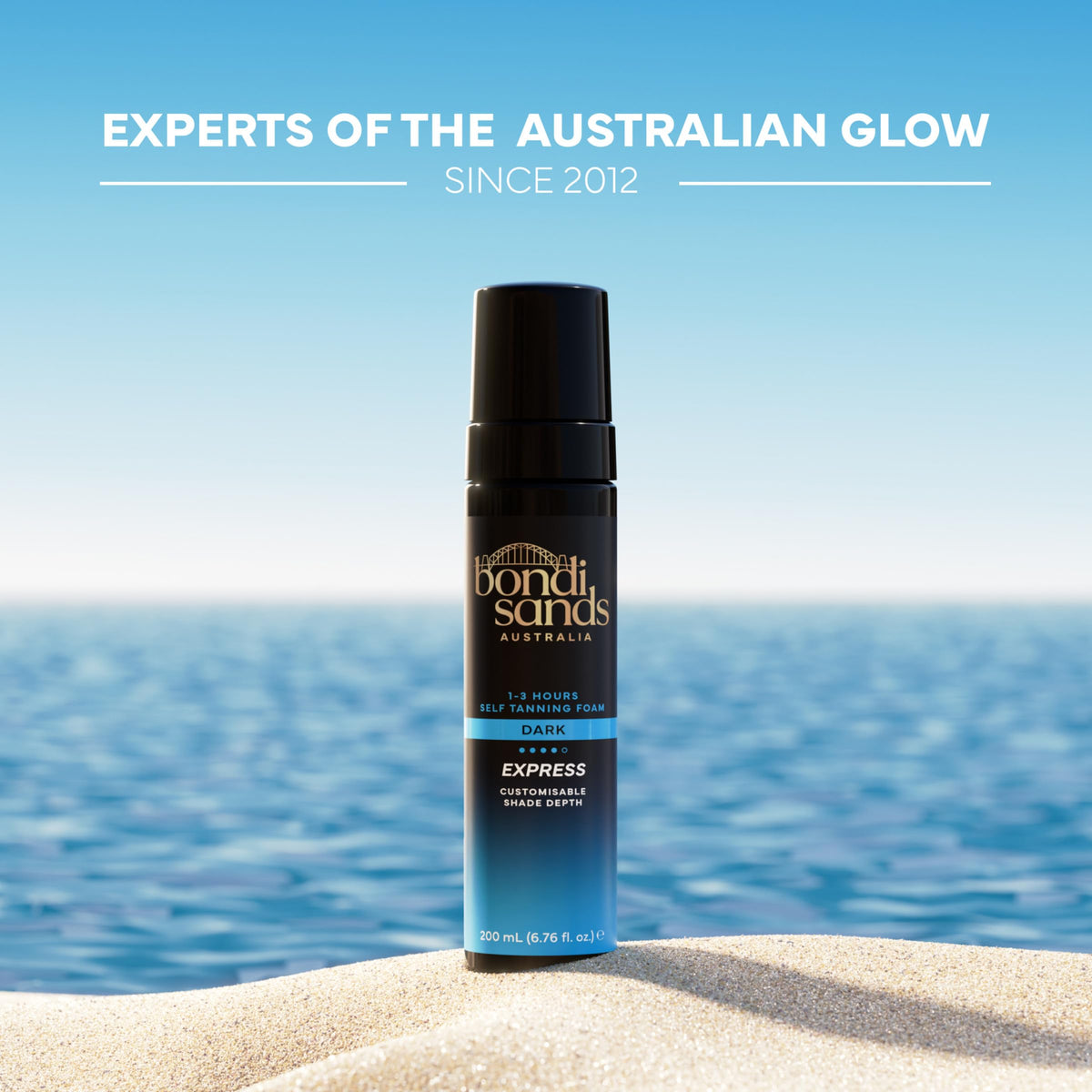 Mousse auto-bronzante Bondi Sands en utilisation à l'extérieur