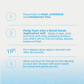 Mousse auto-bronzante Bondi Sands Ultra Express Ultra Foncé, en utilisation