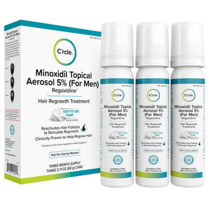 Mousse C'rcle Minoxidil pour Hommes 5% vue avant