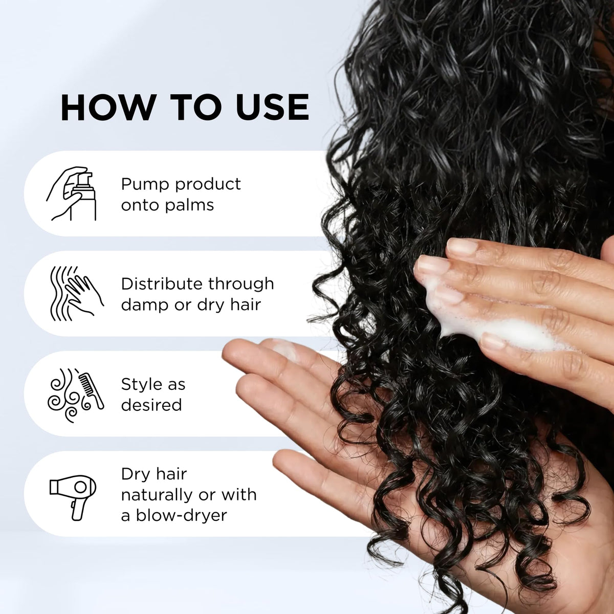 Mousse coiffante Style Factor 2,5 oz avec texture mousseuse sur les cheveux
