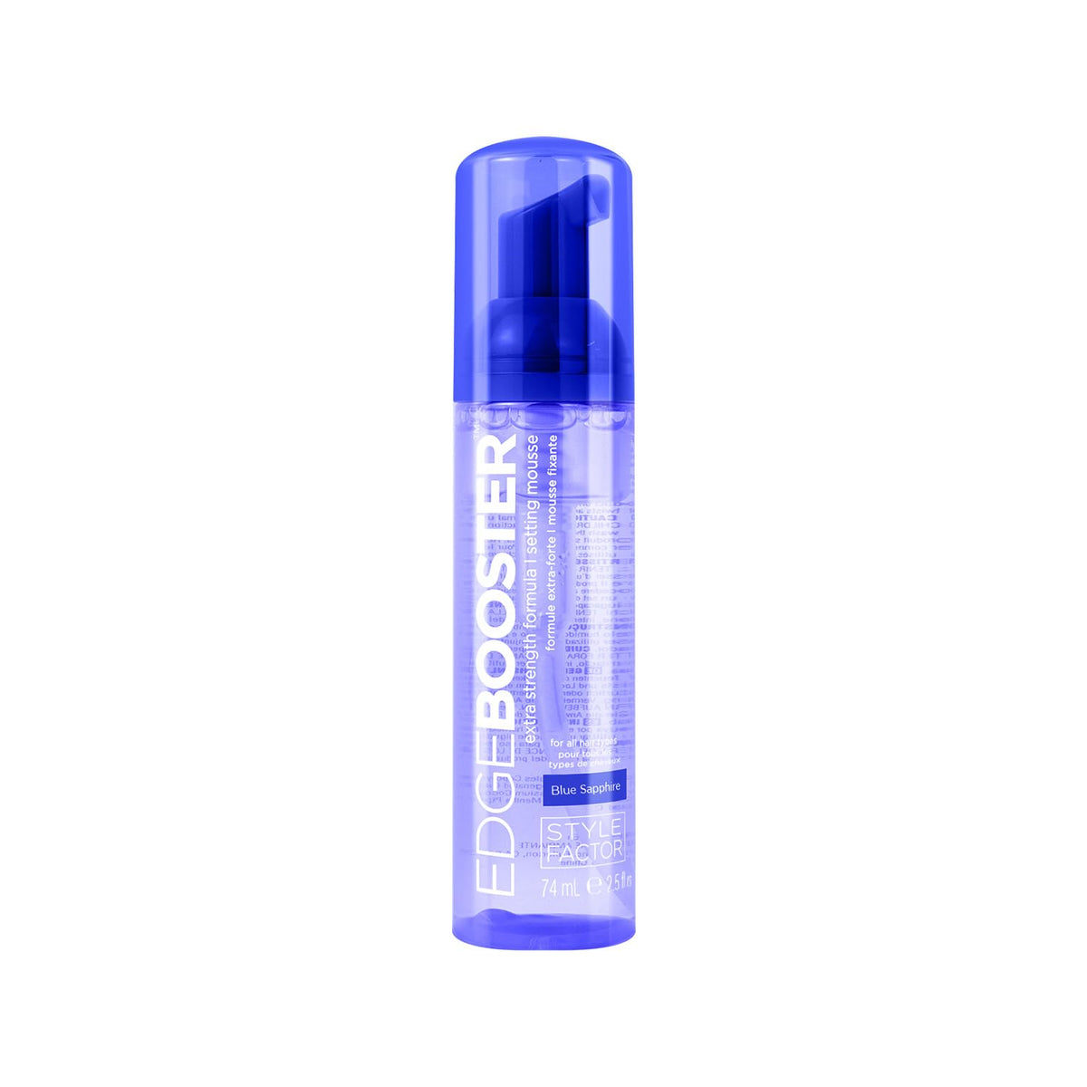 Mousse coiffante Style Factor Extra Forte 2,5oz modèle bleu