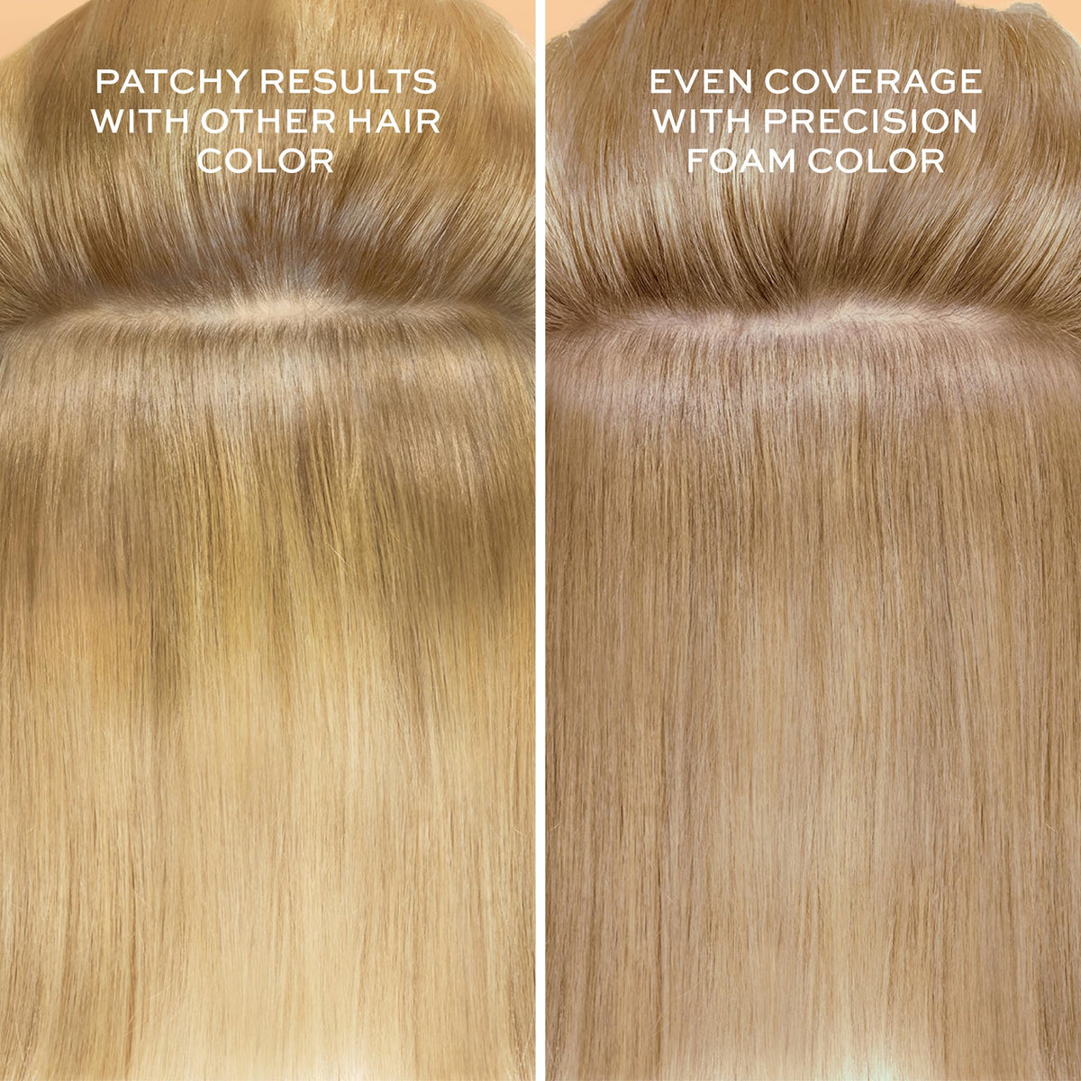 Mousse de coloration blonde claire John Frieda en application