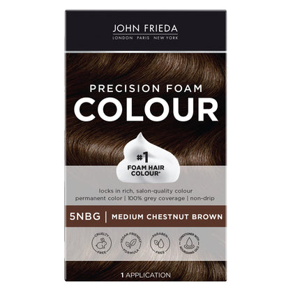 Mousse de coloration John Frieda 5NBG Brun Châtaigne vue avant