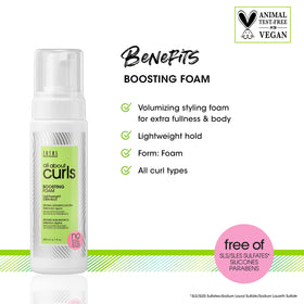 Mousse de Définition Légère ALL ABOUT CURLS sur cheveux bouclés