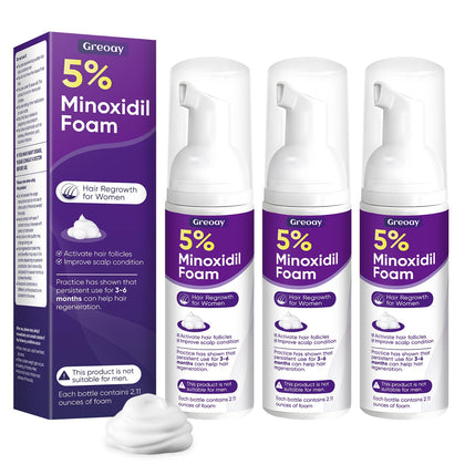 Mousse de Minoxidil 5% Greoay pour femmes, bouteille avant