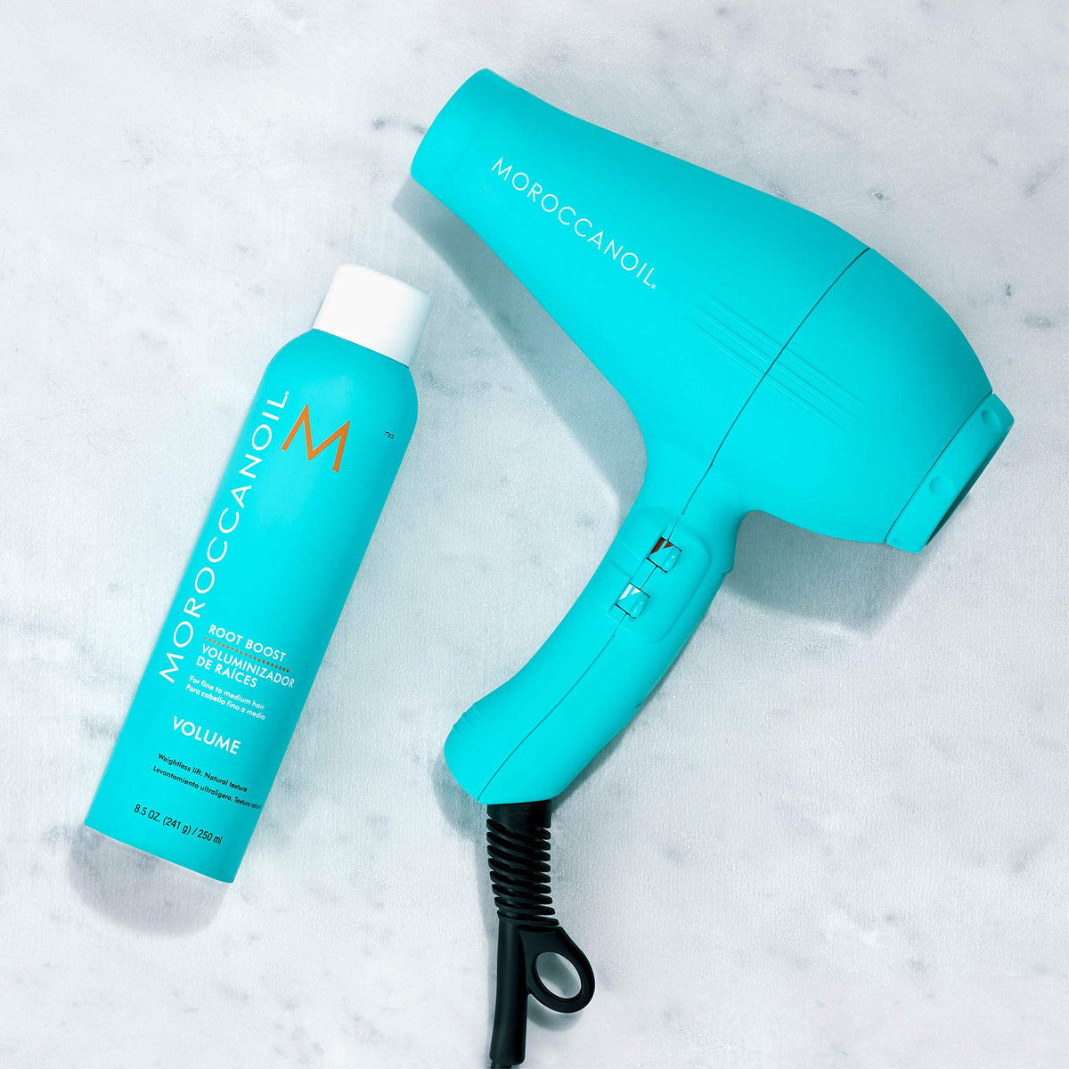 Mousse Moroccanoil Root support 250ml avec bouchon ouvert