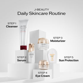 Mousse Nettoyante Shiseido utilisée sur le visage